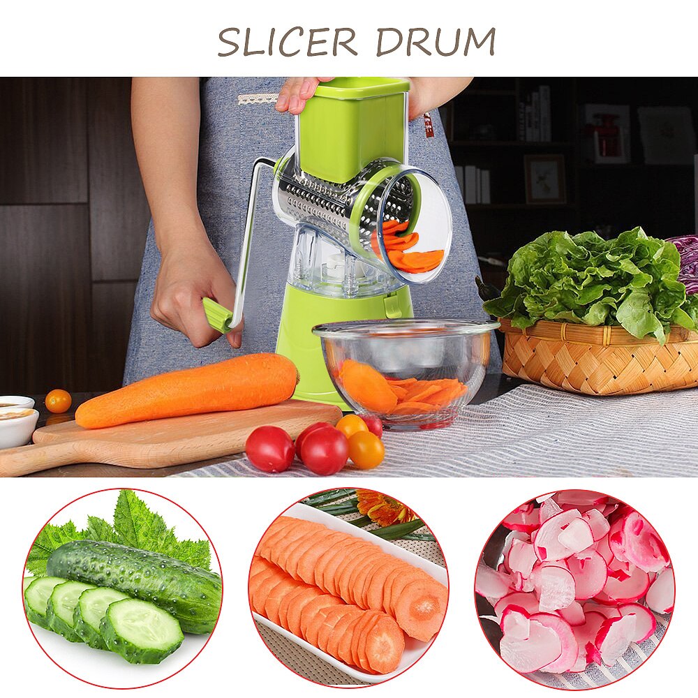 Vegetable Cutter Round Slicer Potato Carrot Cheese Shredder Food Processor Vegetable Chopper kitchen Roller Gadgets Tool