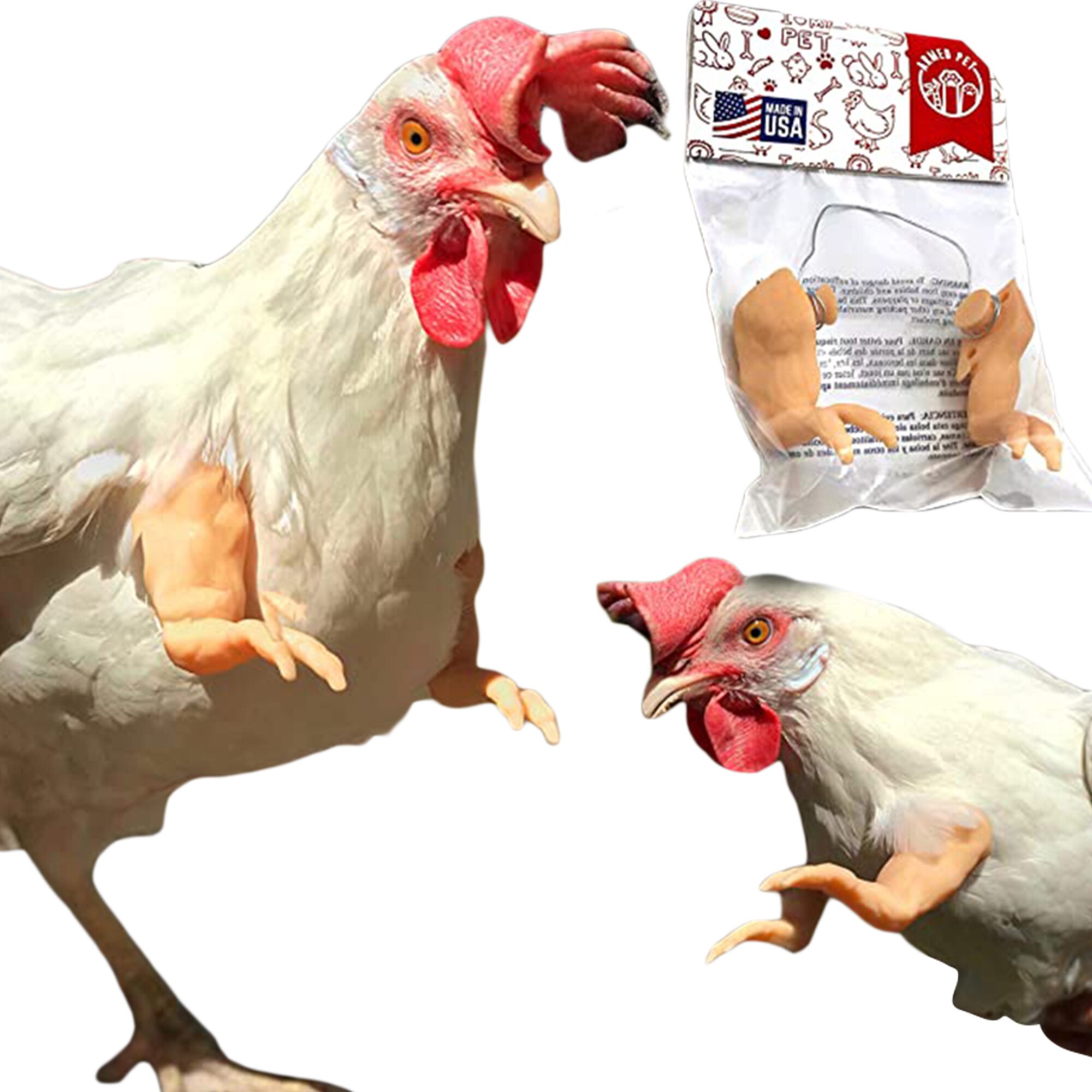 Bras de poulet de couleur unie, bras artificiel, outils de décoration pour coq nu/noir: B
