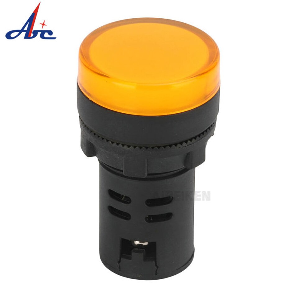 Lampe Pilot-signal-lys ledet-strøm-indikator 22mm- panel 220v 24v montere 380v 12v 110v rød hvit gul grønn