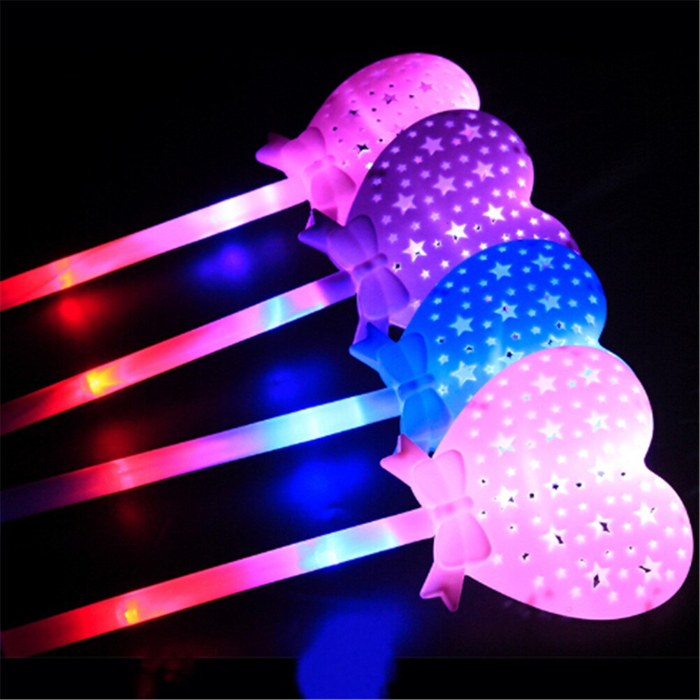 Novelty Heart-shaped led light toys Magic Wand led lighting toys flashing glowing Light Up Wands Luminous Toys