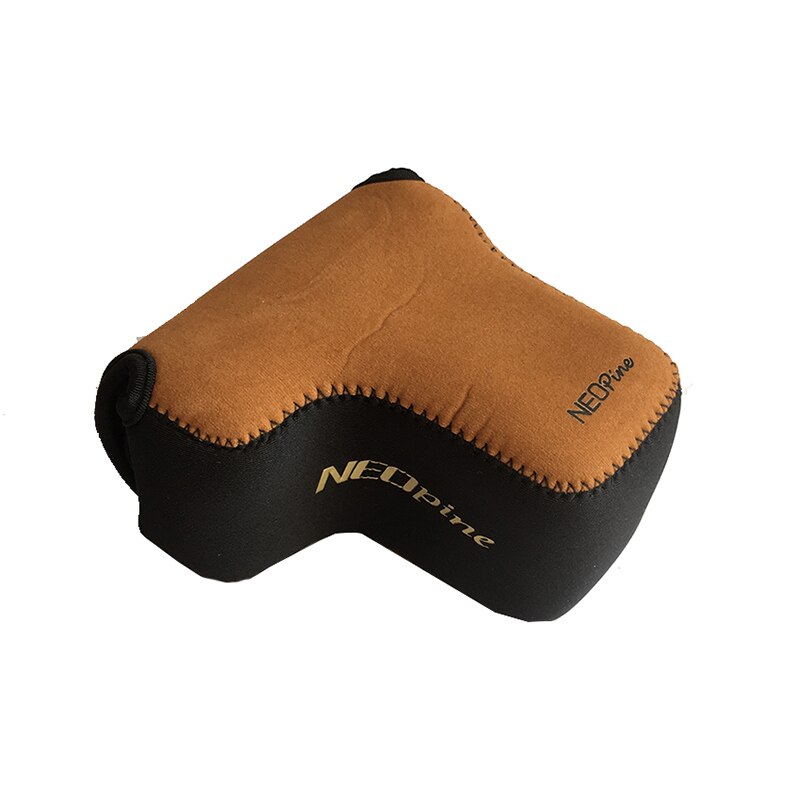 Étui pour caméra souple portable | Pour Canon EOS M50 M5 M6II M6 MarkII KISS M, housse de protection avec mousqueton, 18-150mm: Brown with Carabiner