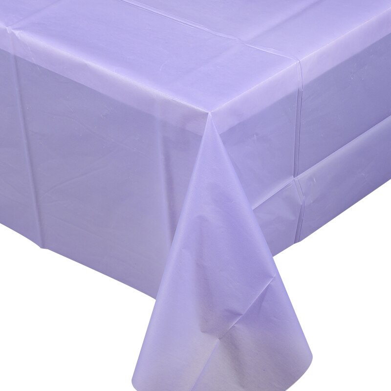 D&Z Purple Disposable PE Tablecloth for Banquet Wedding Party Waterproof Table Cover
