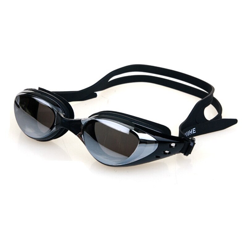 Silikone nærsynethed svømmebriller anti-tåge uv svømmebriller med ørepropp til mænd kvinder diopter sportsbriller