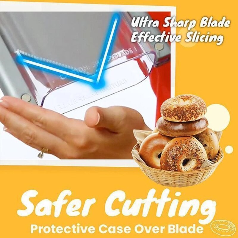 Universal Bagel Guillotine Slicer Manual Bagel Bread Slicer Toast Cutter Slicing Guide Kitchen Baking Tool Gadget Kitchen Tools