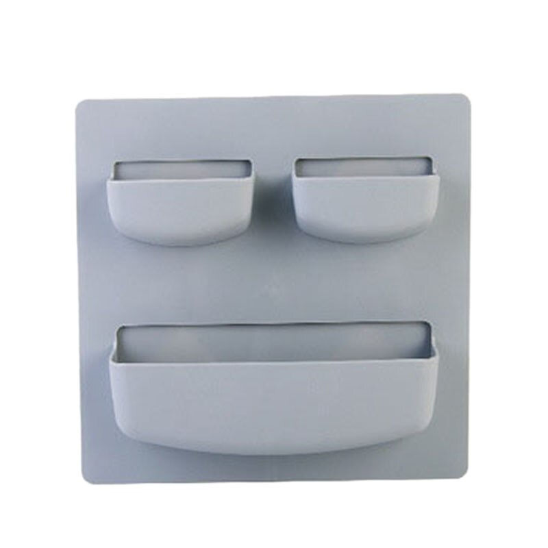 PP Kitchen Tools Storage Organizers Adhesive Cabinet Door Wall Shelf Kitchen Supply Accessory Kitchen Organizer: Gray