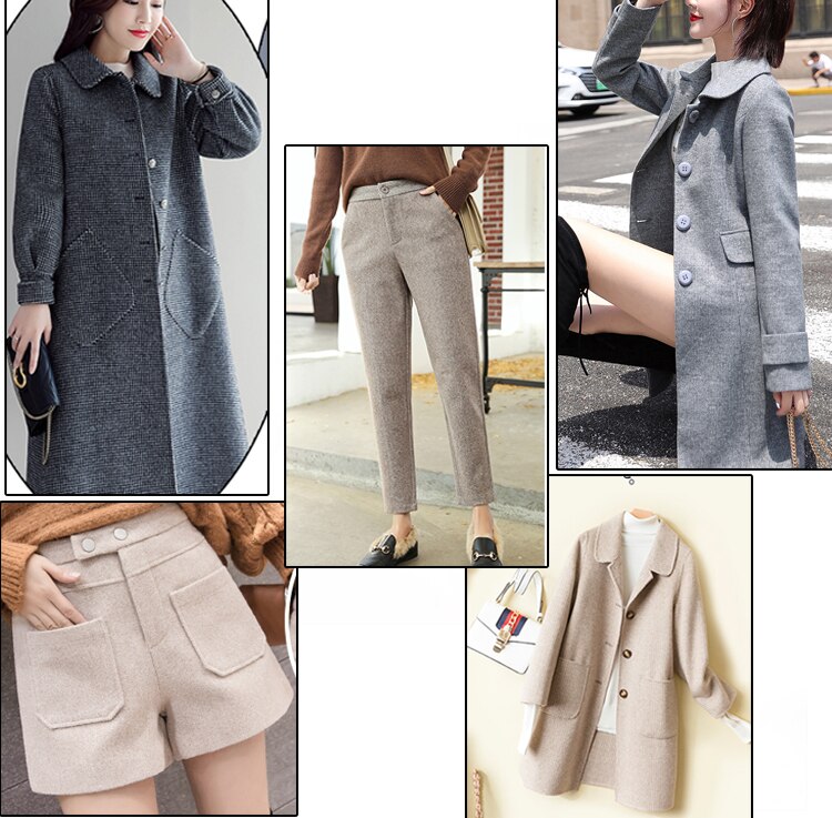 50Cm * 150Cm/Stuk, Half Size Verdikte Kasjmier Als Tweed Doek, Jas, Broek, jurk Stof, Diy Handgemaakte Materiaal