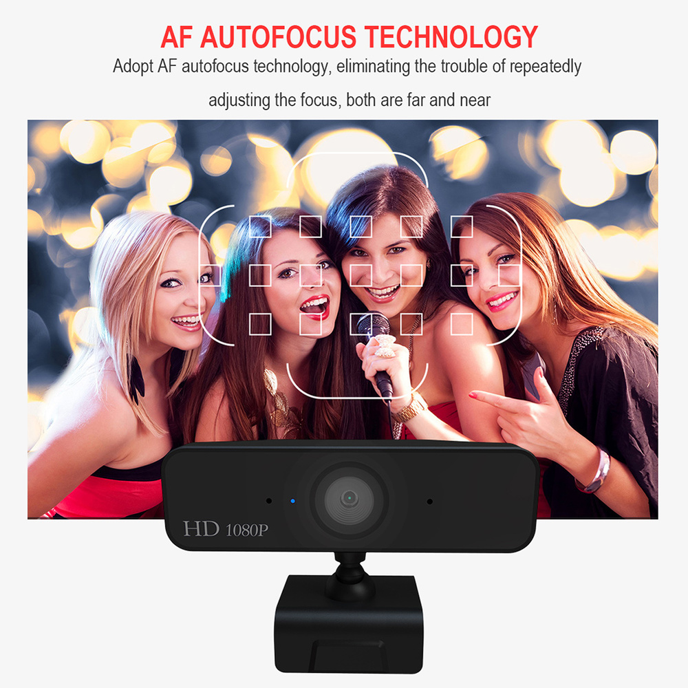 Usb Web Camera 1080P Hd 5MP Autofocus Computer Camera Webcams Ingebouwde Geluid Absorberende Microfoon 1920*1080 Dynamische Resolutie