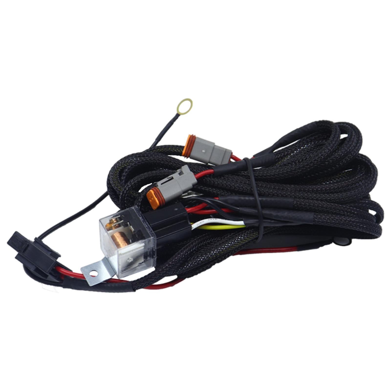 Fog Light Lamp Wiring Harness Work Lamp 12V 40A Relay Connector for Car