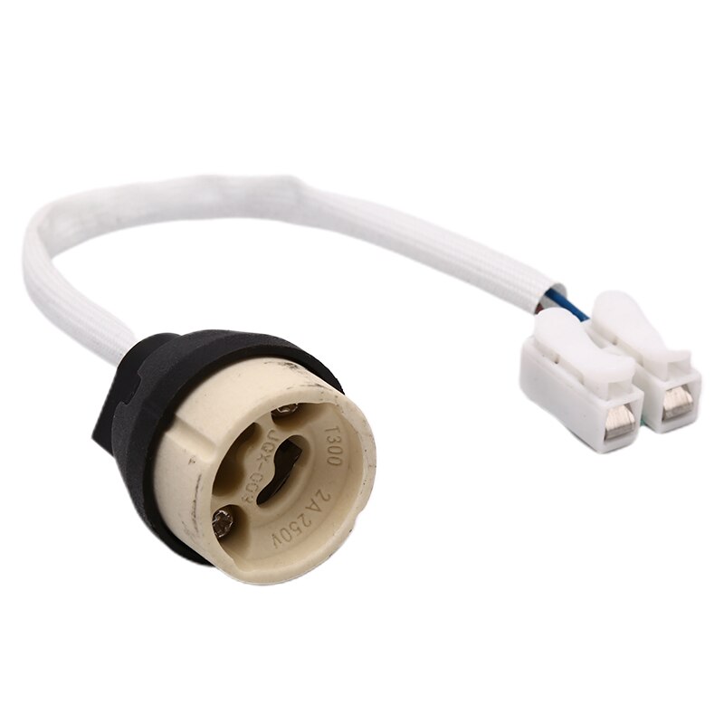 Socket Lamp Base Holder GU10 Bulb Light Adapter Connector Converter Ceramic Wire For LED Bulb Halogen Light Lamp Base