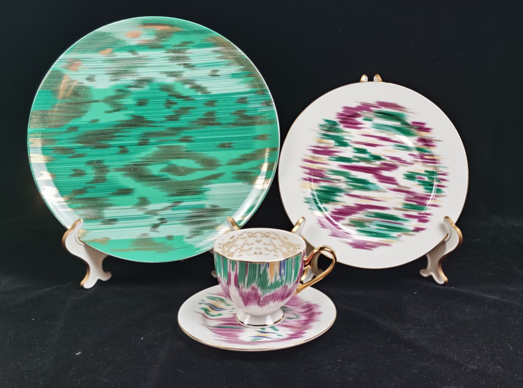 European plate French court bone plate porcelain 10 inch 8 inch plate Coffee Cup English cup afternoon tea set