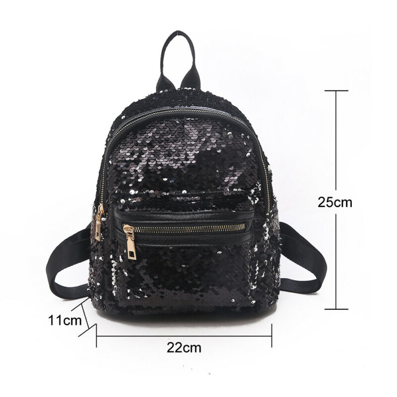 Glitter Women Sequins Backpack Teenage Girls Travel Shiny Backpacks Bags Bling Rucksack School Bags mini Backpacks