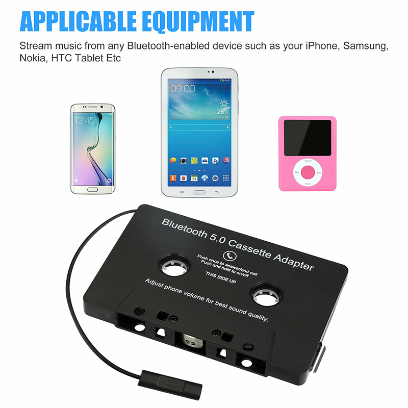 Universele Cassette Bluetooth 5.0 Adapter Converter Auto Tape Audio Cassette Voor Aux Stereo Muziekadapter Cassette Met Microfoon Adap