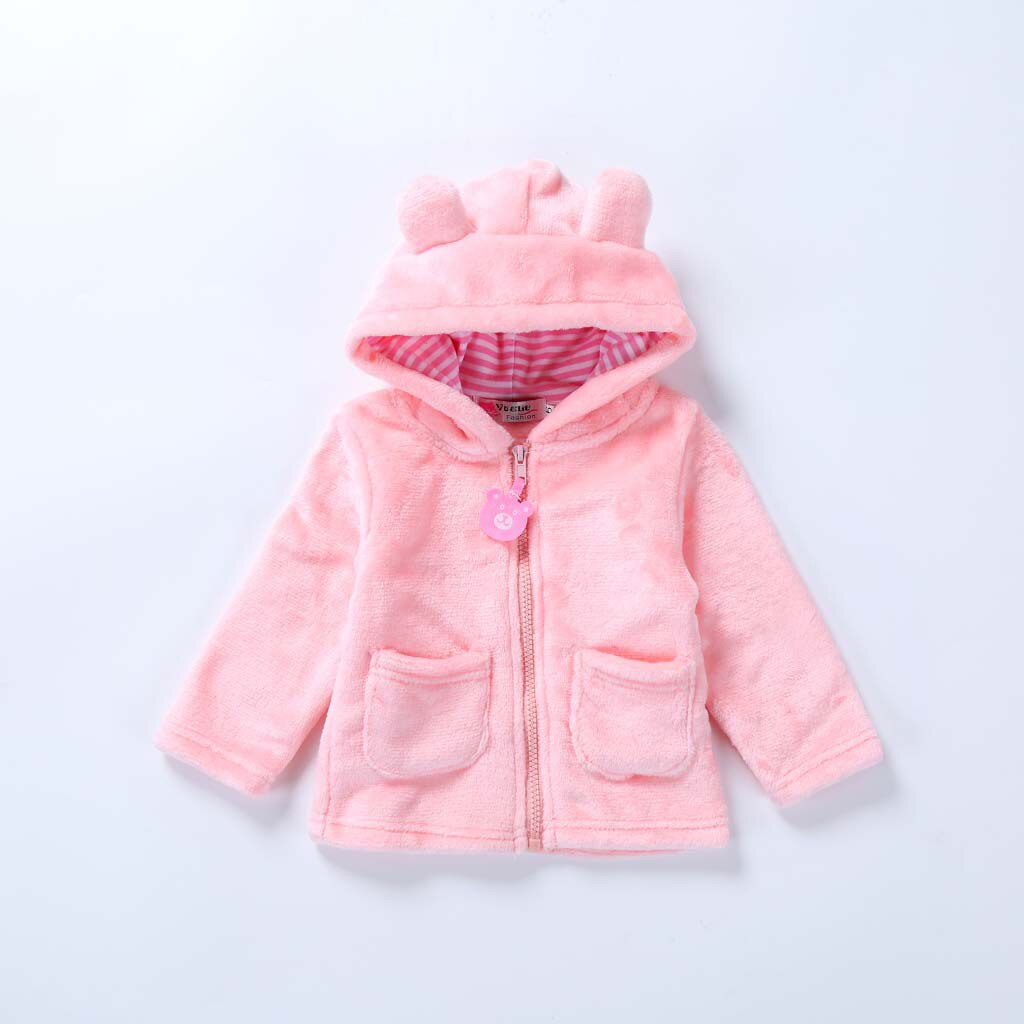MUQGEW Pasgeboren Baby Jongens Meisjes Cartoon Lange Mouwen Warm Hooded Coat Kleding Snowsuit