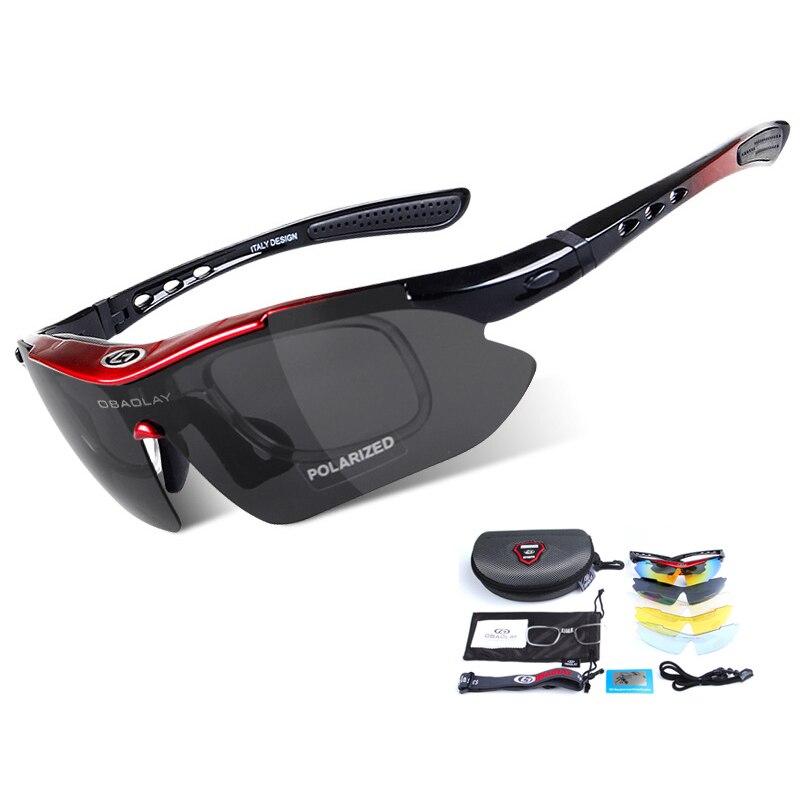 Polariserte fiskesolbriller 5 linse  uv400 fiskebriller utendørs sport sykling klatring turbriller briller