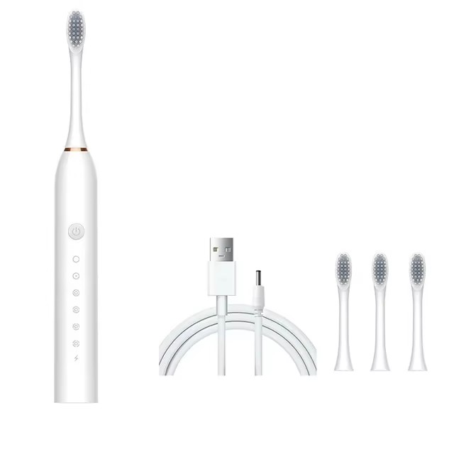 6 saubere Modi Schall- elektrische Zahnbürste USB wiederaufladbare Zahnbürste für Erwachsene X-3 waschbare Zahnaufhellungs- und Reinigungsbürste: 9w
