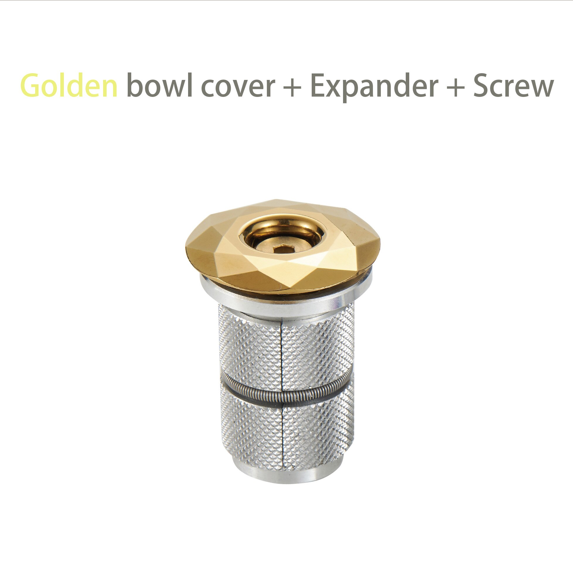 Krsec 1-1/8 " mtb ekspander tophætte aluminiumslegering landevejscykelexpander titaniumbelagt topkapsel til 28.6mm gaffelcykeldele også: Gylden