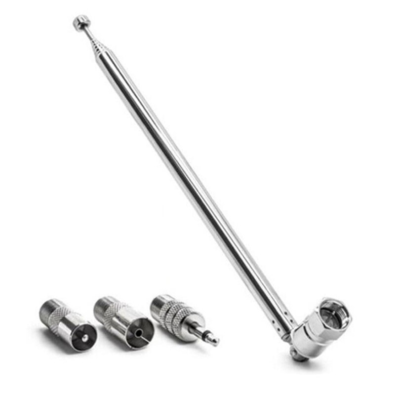 Adaptateur pour antenne Radio FM, 3.5Mm, vis télescopique de remplacement, connecteur mâle de Type F pour récepteur stéréo AV