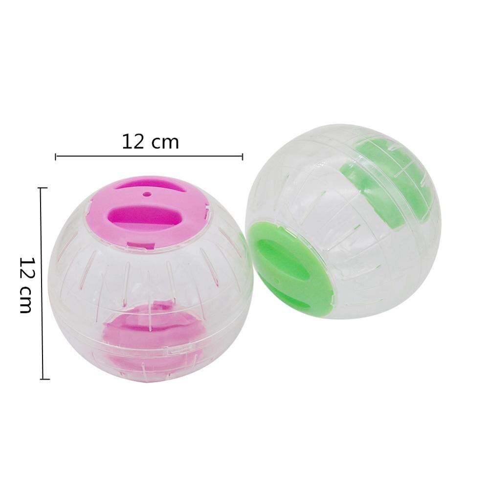 Plast små husdjur gnagare möss joggingboll leksak hamster gerbil råtta träning träning boll klar andas utan fäste 4 färg