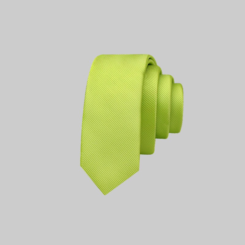 Cravate fine en soie pour hommes, nouveauté, décontractée, vert clair, 4CM,: vert clair