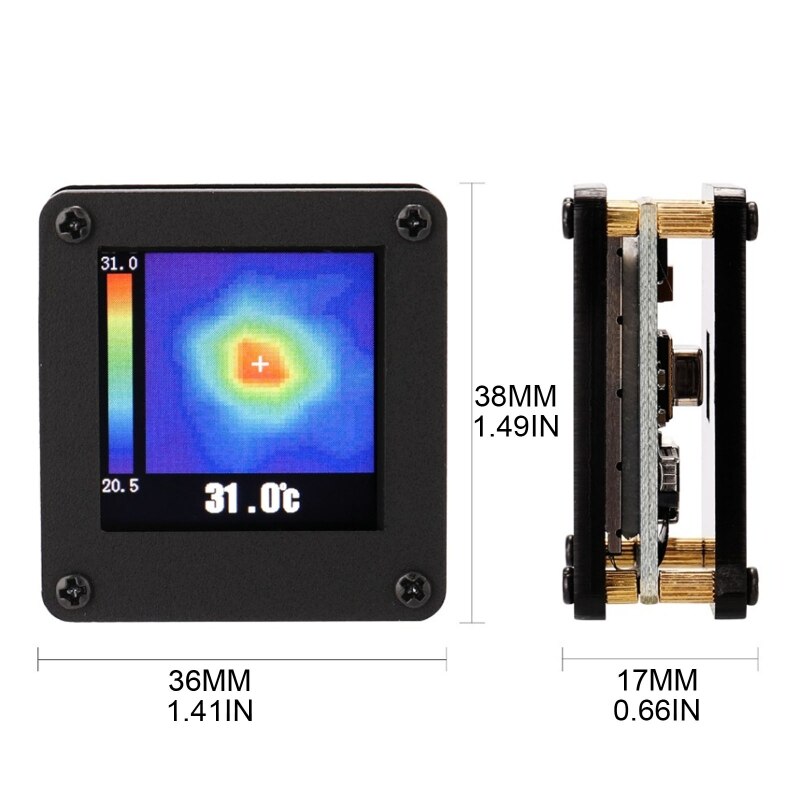 Amg 8833 termisk billeddannelse kamera array temperaturmåling infrarød termisk billedbehandling mini håndholdt ir billeddannelse senor