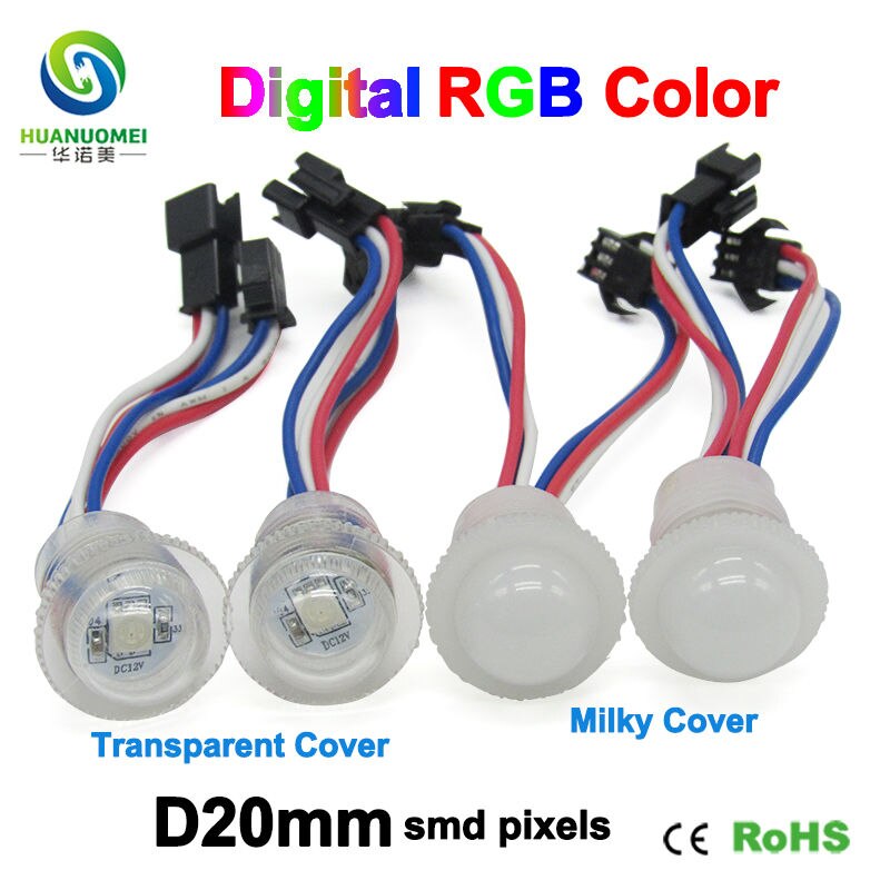 5050 smd rgb 12V 20mm UCS1903 digital waterproof smart pixel rgb led module light bulb full color addressable lamp led lighting
