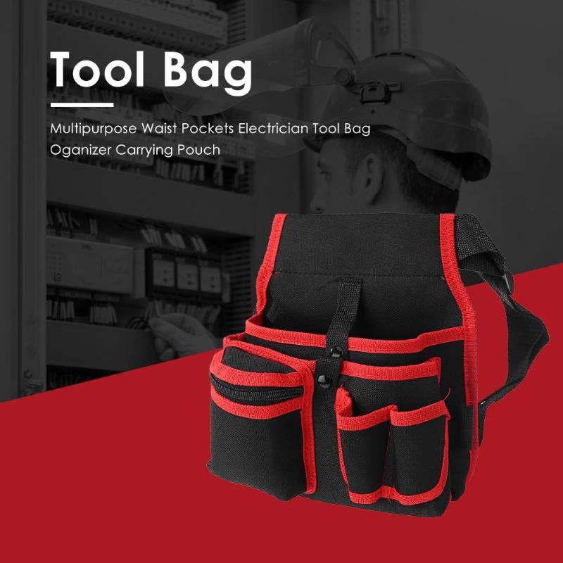 Wear-resistant Tool Bag Durable Polyester Hardware Electrician Waist Pack Hammer Pliers Pouch Repair Tools Storage