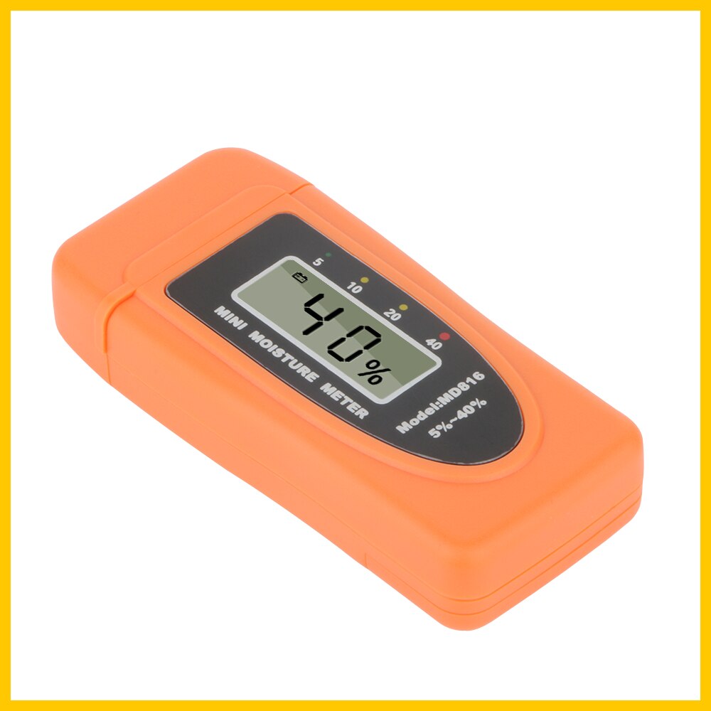MD816 Hout Bamboe Katoen Papier Digitale Vochtmeter Tester Timber Vochtige Detector Lcd Twee Pin