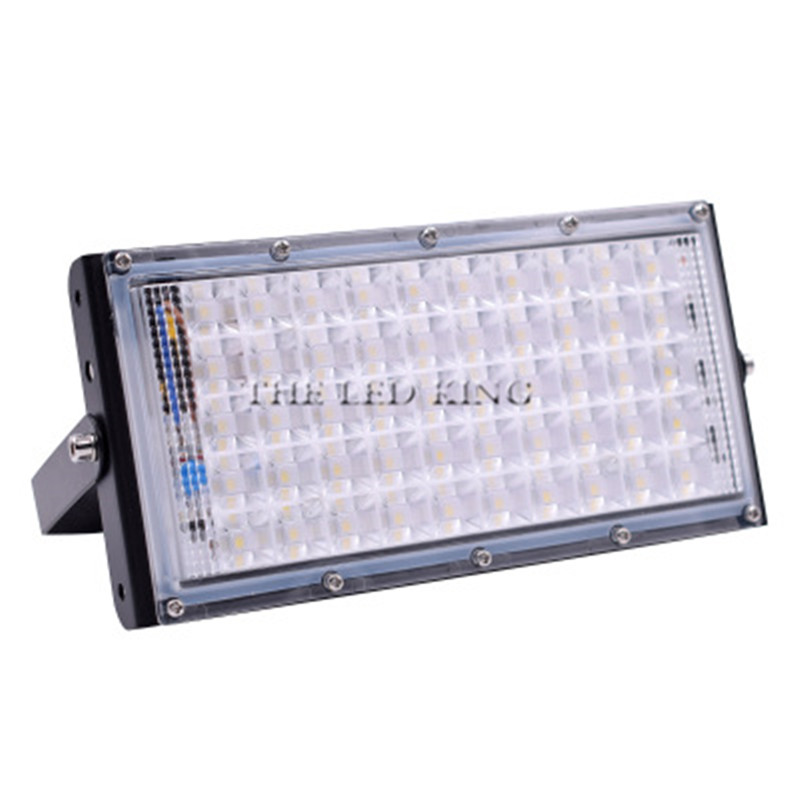 LED Flood Light 30W 50W 100W 150W 200W AC220V Waterproof IP66 Spotlight Outdoor Garden Lamp Led Floodlight Lighting: 50w black Floodlight / Warm White