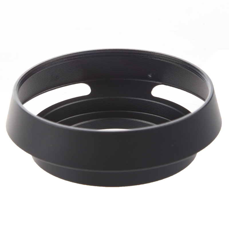 Hfes 1 stück schwarze schraubhalterung 37mm metall-gegenlichtblenden &Ampere; 1 stück 49mm lh -jx100 gegenlichtblenden