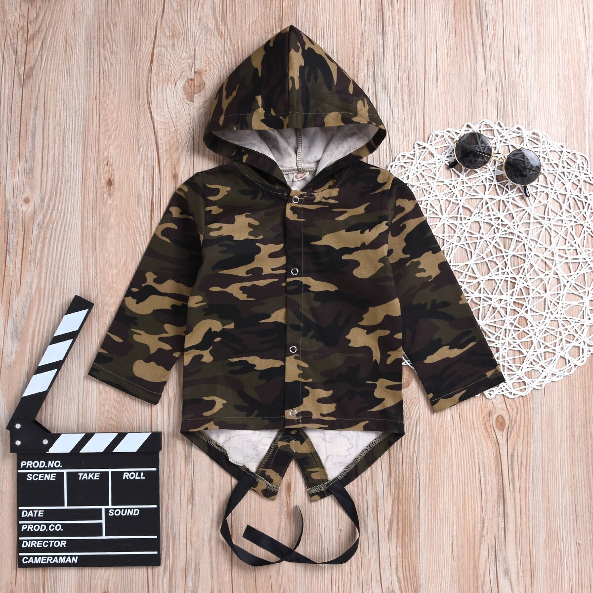 Pudcoco Brand Long Sleeve Toddler Kids Boys Girls Casual Hooded Button Coat Outerwear