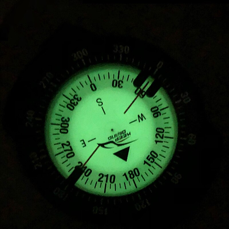 Bussola 50m orologio bilanciato impermeabile bussola luminosa immersione subacquea bussola subacquea