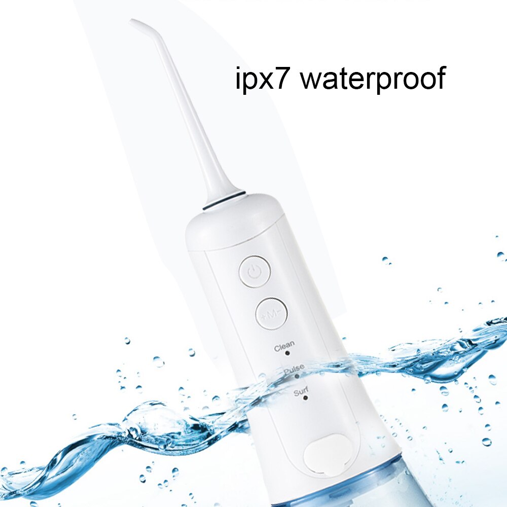 Draagbare Monddouche Dental Water Flosser Tips Usb Oplaadbare Water Jet Bleken Ipx7 Monddouche Voor Cleaning Tanden Whitening