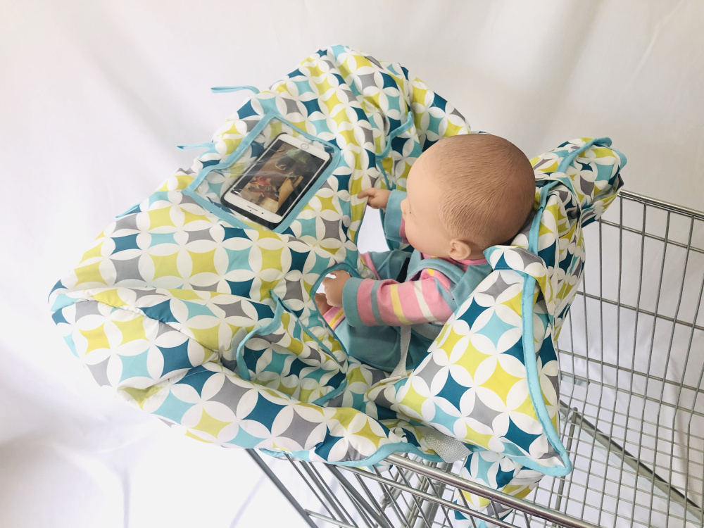 4 or 2 benhuller x-large størrelse med elastisk gul blomsterpude til dobbelt dobbelt indkøbskurvbetræk til baby søskende: 4 eller 2 benhuller green
