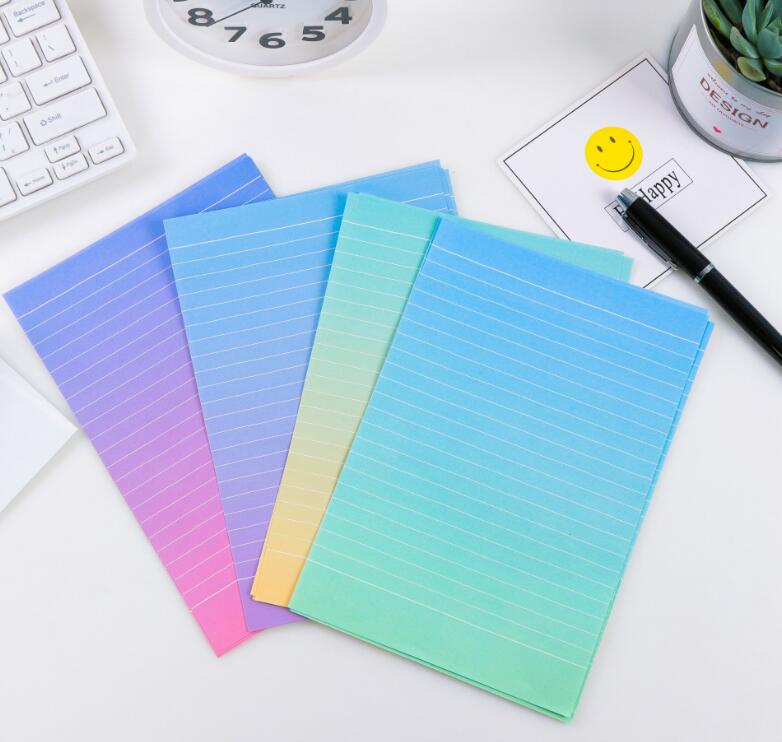Gradient papper godis färg skrivkuvert papper gradient skrivpapper 40- pack