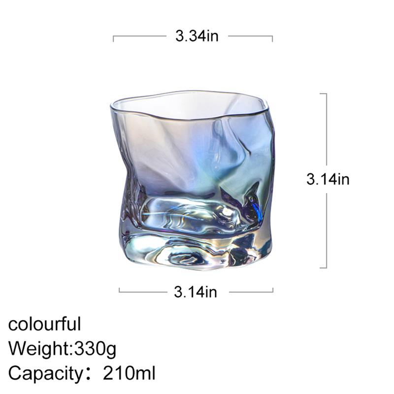 Krystall whiskyglass uregelmessig stilfritt vinglass drikkeglass kopp til whisky vin vodka bar klubb øl vinglass
