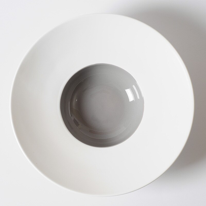 Straw Hat Plate Thick Soup Plate Bowl Western Restaurant Fruit Salad Soup Plate Deep Plate Flying Saucer Plate Straw Hat Bowl: G / 27.6x27.6x6.6cm