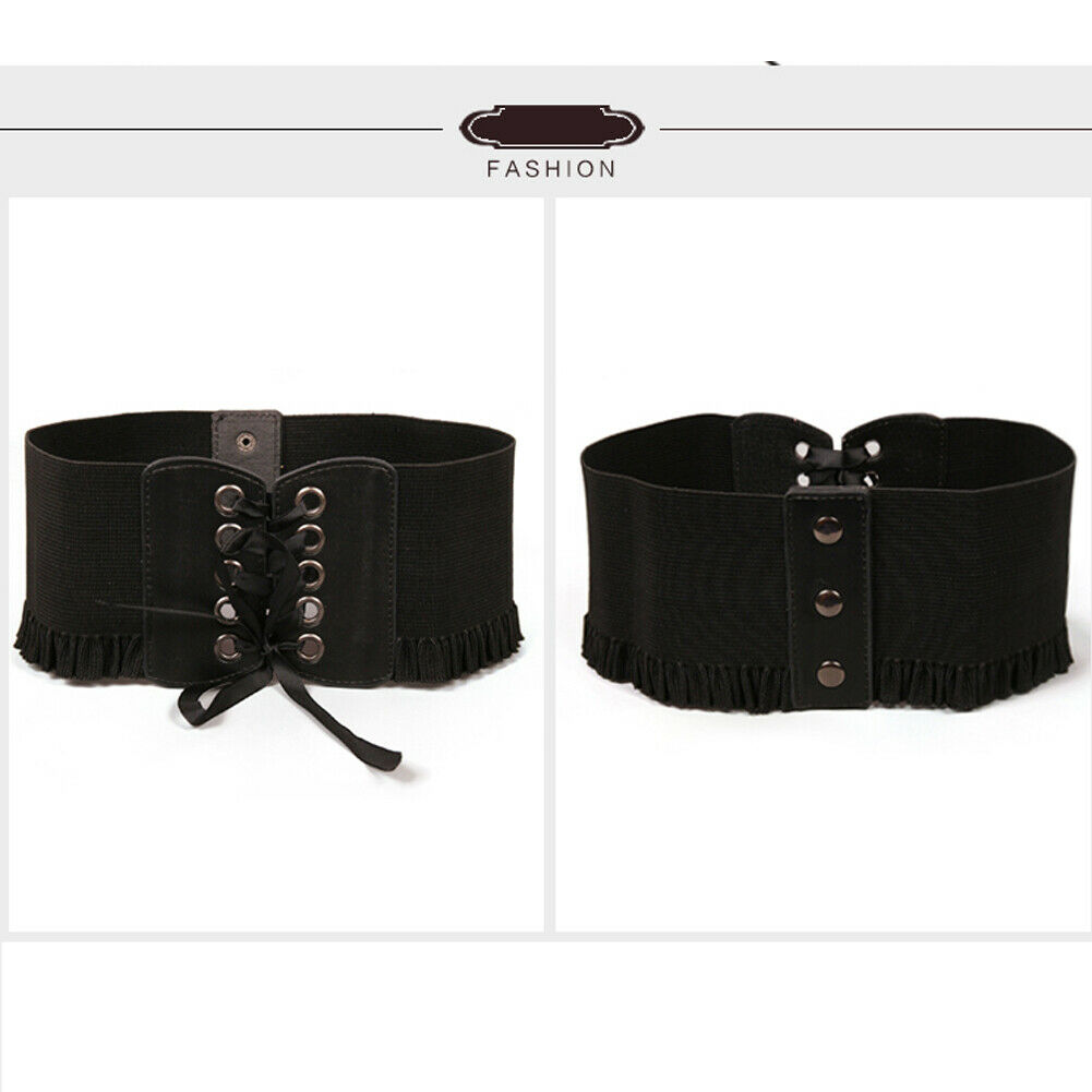 Ceinture corset large en dentelle noire et – Grandado