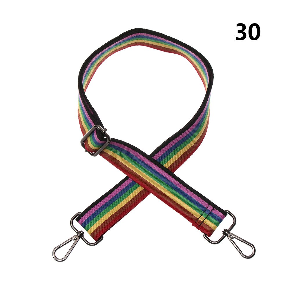 Rétro sangles pour sacs femmes arc-en-ciel réglable sac à bandoulière ceinture chaîne décorative sac à main sangles sac accessoires: 30