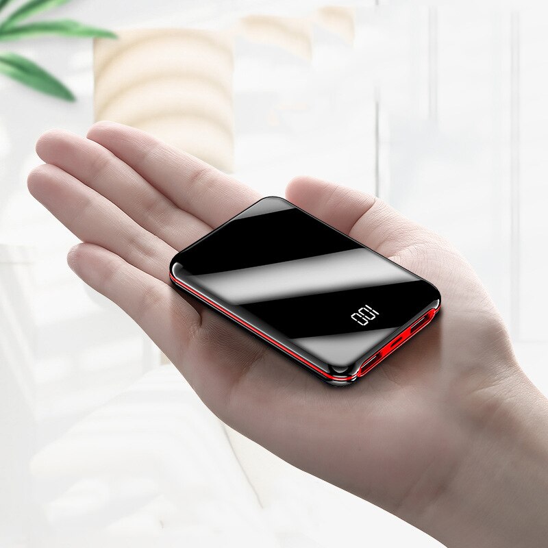 Portátil 50000mah mini carga rápida power bank recarregável bateria externa com duplo usb display digital para iphone samsung