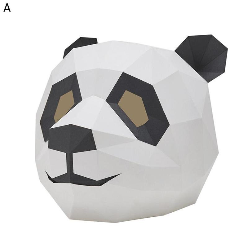 Panda 3D Dier Masker Diy Gratis Tailoring Party Halloween Winkel Decoratie Gebruiksvoorwerpen Origami: A