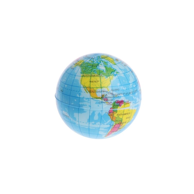 Fast Rising Squeeze Antistress Stress Relief World Map Ball Planet Earth F3ME: Diameter 6.3cm