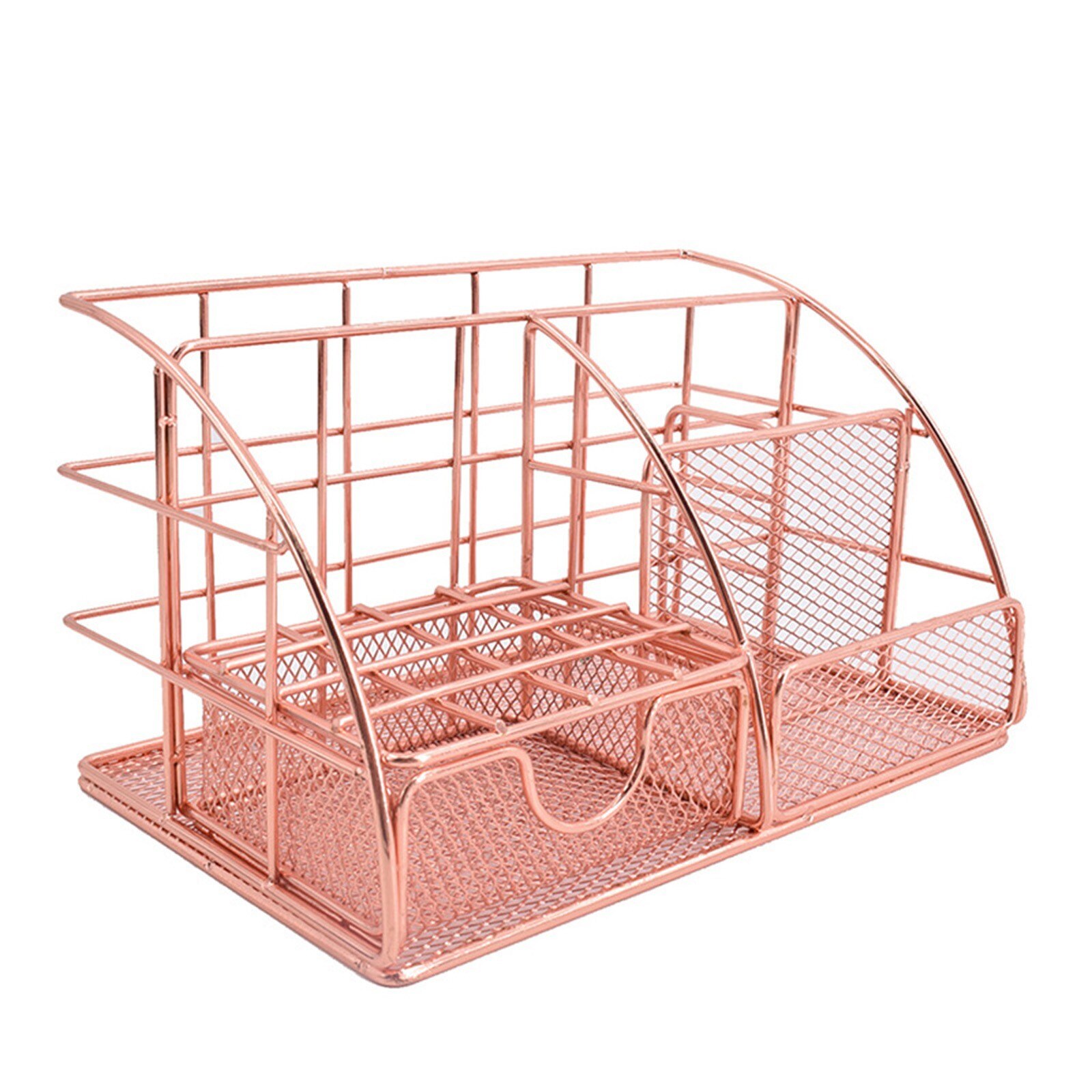 Schreibtisch Lager Kasten Rose Gold Gittergewebe Metall Büro Liefert Zubehör mit Schublade für Heimat Sekretariat machen-hoch Organizer органайзер: A
