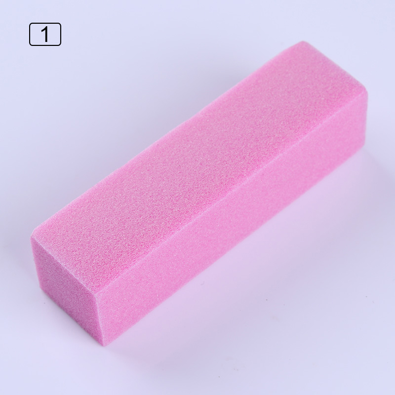 1 pieza de pulidor de uñas curvo recta esponja para lijar limas pulido negro Rosa lima de uñas manicura kit de herramientas para manicura: Patten 4