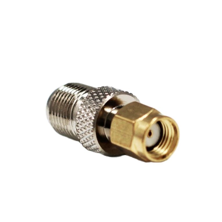 1Pc F Vrouwelijke Jack Naar RP-SMA Male Plug Rf Coax Adapter Modem Converter Rechte Vernikkelde