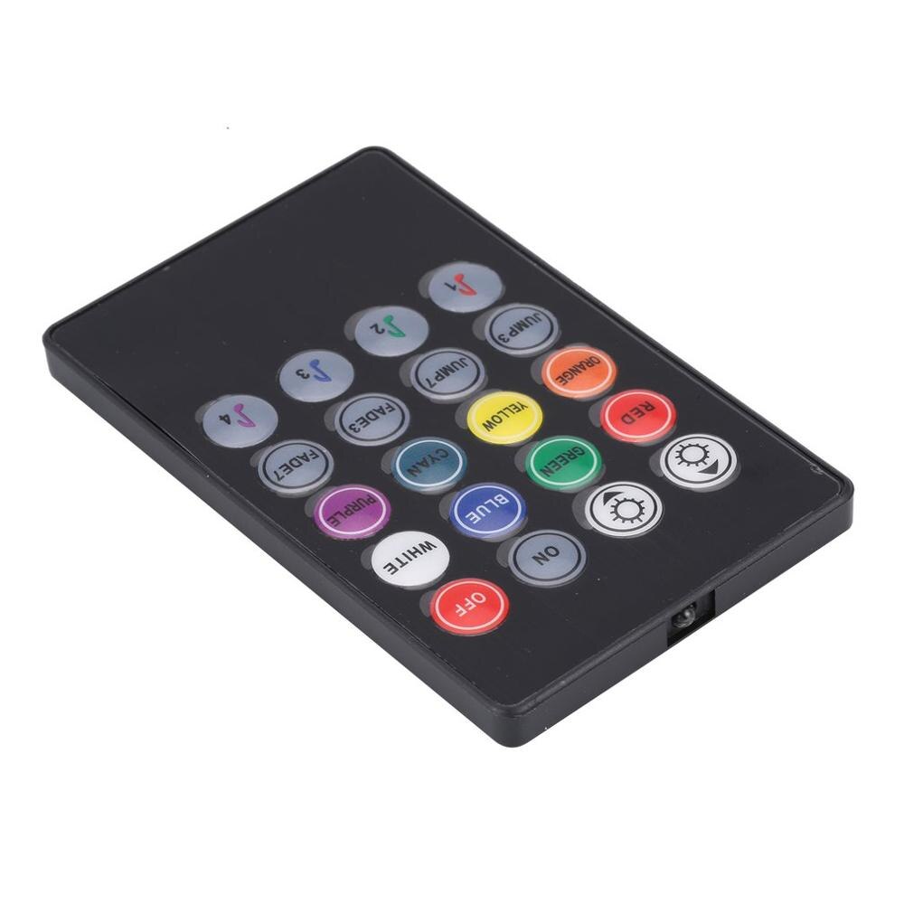20 Keys USB IR RF Music Remote Control Sound Sensor for LED Strip light Controller Dimmer with Power Adapter