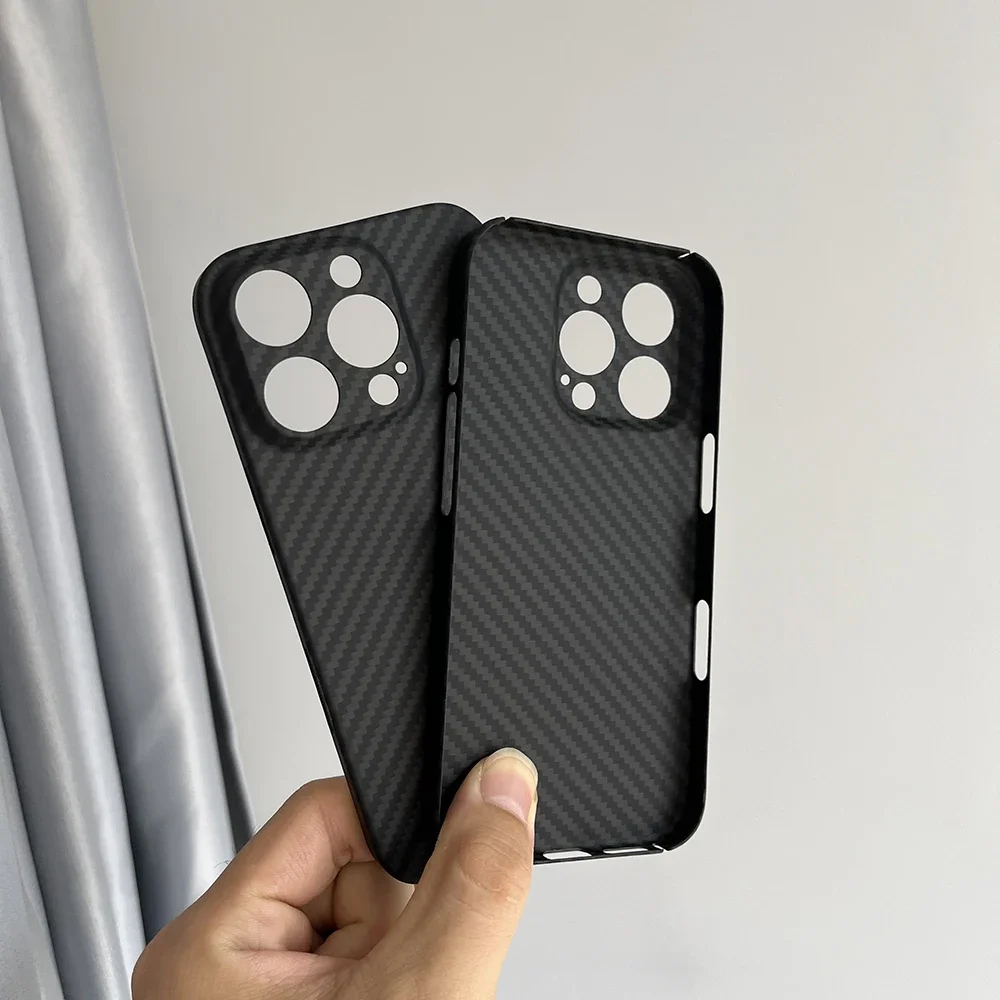 Funda de fibra de carbono para IPhone 16 pro Max, funda de teléfono ultrafina de fibra de aramida ligera para IPhone 16 Pro/16: ABS / Marfíl