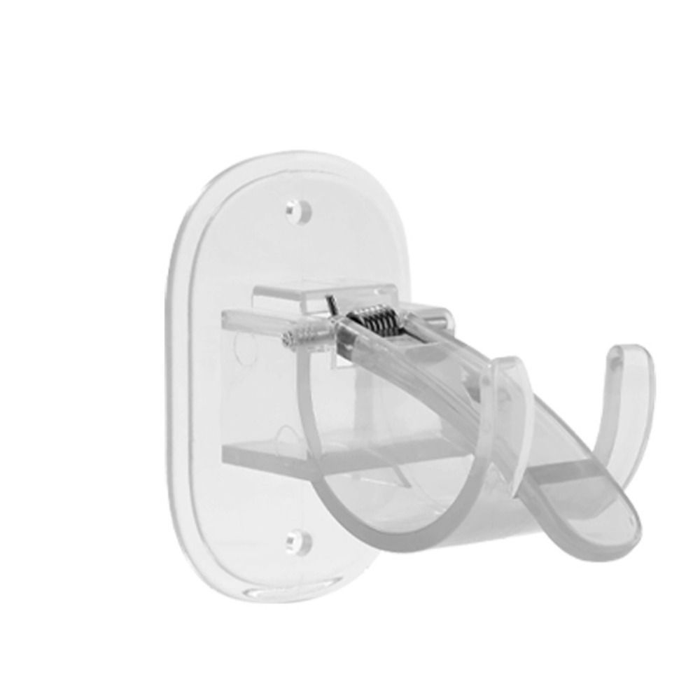 Auto-adesivo ajustável Cortina Rod titulares, novos suportes, sem perfuração: Cinza claro