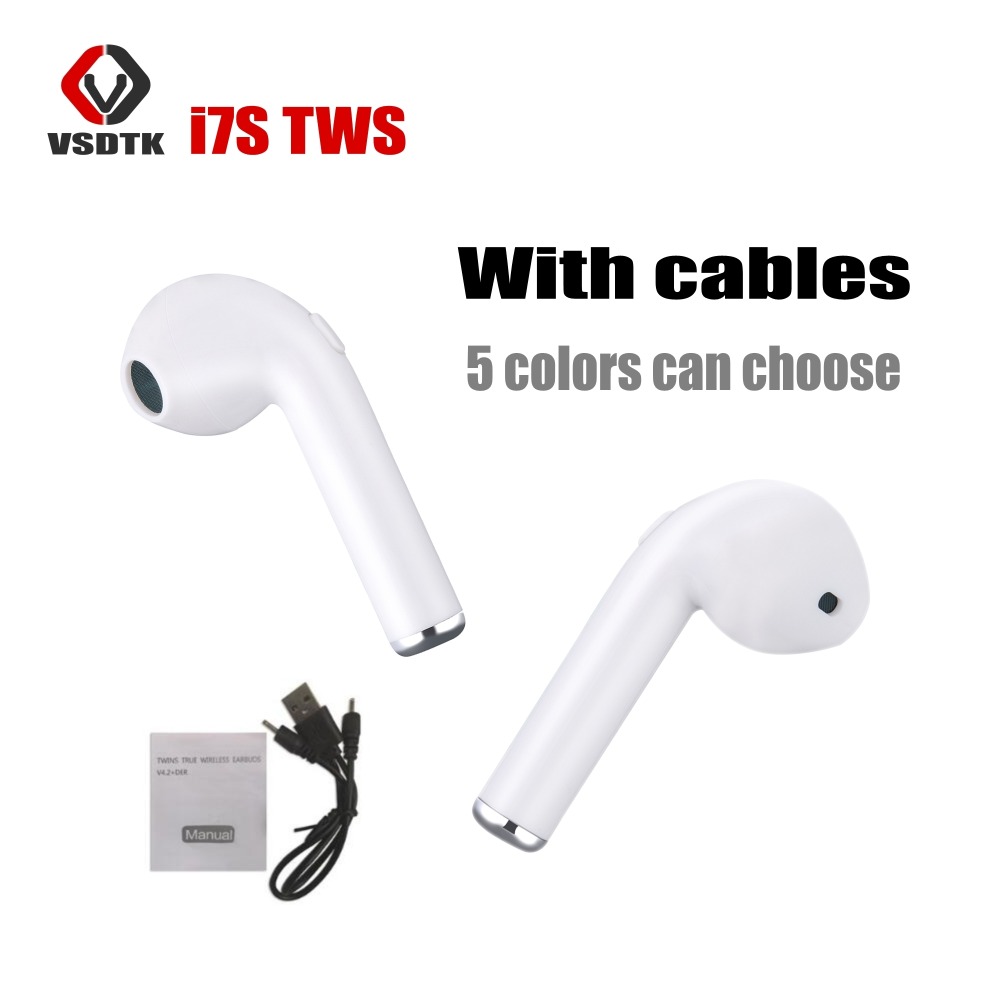 In-ear I7 i7s TWS auriculares inalámbricos Bluetooth auriculares con micrófono para teléfonos apple xiaomi huawei con cables