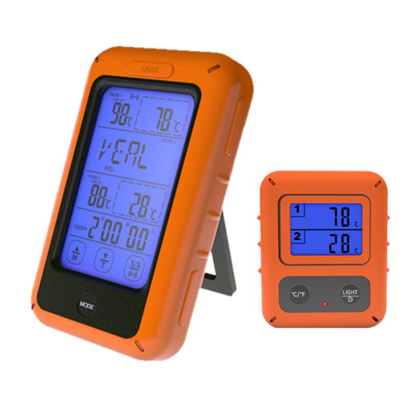 & Digitale Oven Dual Probe Thermometer Set Draadloze Afstandsbediening Voor Koken Vlees Voedsel September 12