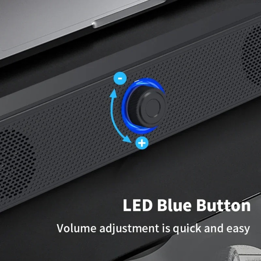 Trådløs bluetooth og pc-soundbar med kabel, usb-drevet soundbar til tv, pc, bærbar computer, gaming, hjemmebiograf, surroundlydsystem